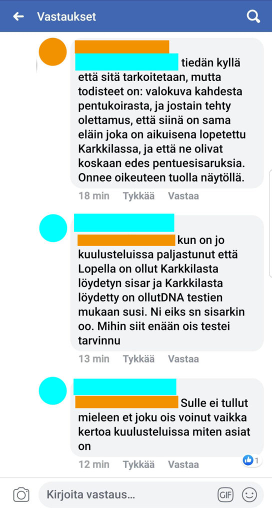Facebook-keskustelua